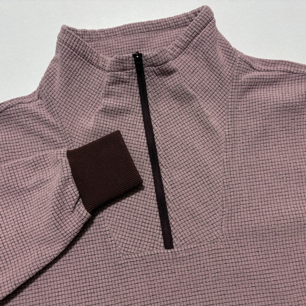 Outdoor Research Trail Mix Quarter 1/4 Zip Pullover Micro Grid Fleece Pink Large